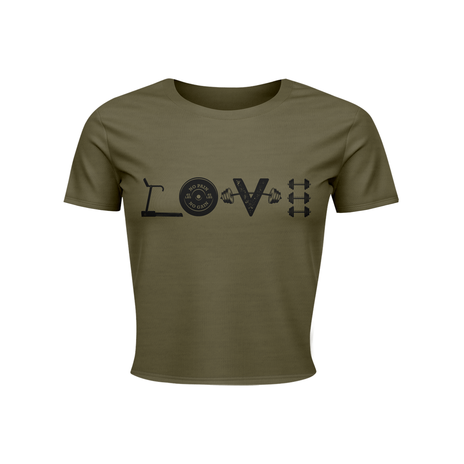 LOVE | Olive Crop Shirt